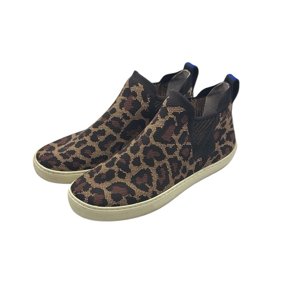 Rothy’s The Chelsea Wildcat Sneaker Boot Cheetah Leopard Print Size 10 - Picture 1 of 16